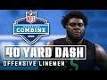 Offensive Linemen Run the 40-Yard Dash at the 2020 NFL Scouting Combine