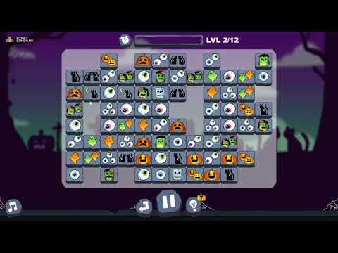 Игра u0022Соединение пары: Хэллоуинu0022 (Mahjong Connect: Halloween) - прохождение