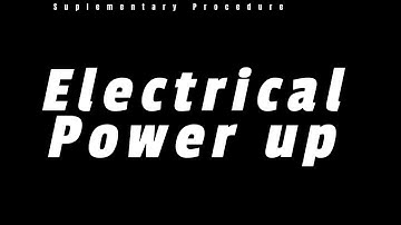 B737 Electrical power up procedure