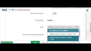 STAAR Online Feature Video - Zoom Setting