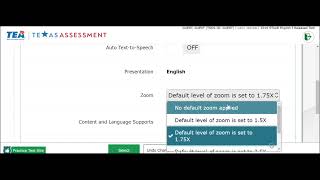 STAAR Online Feature Video - Zoom Setting