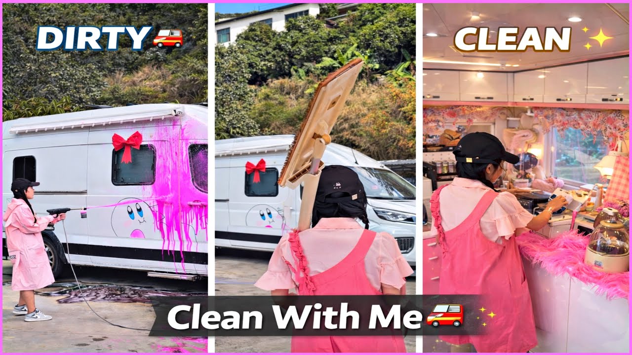Camping Van Cleaning 🚐✨ | Makeup Sponge Deep Clean & Cozy Reset