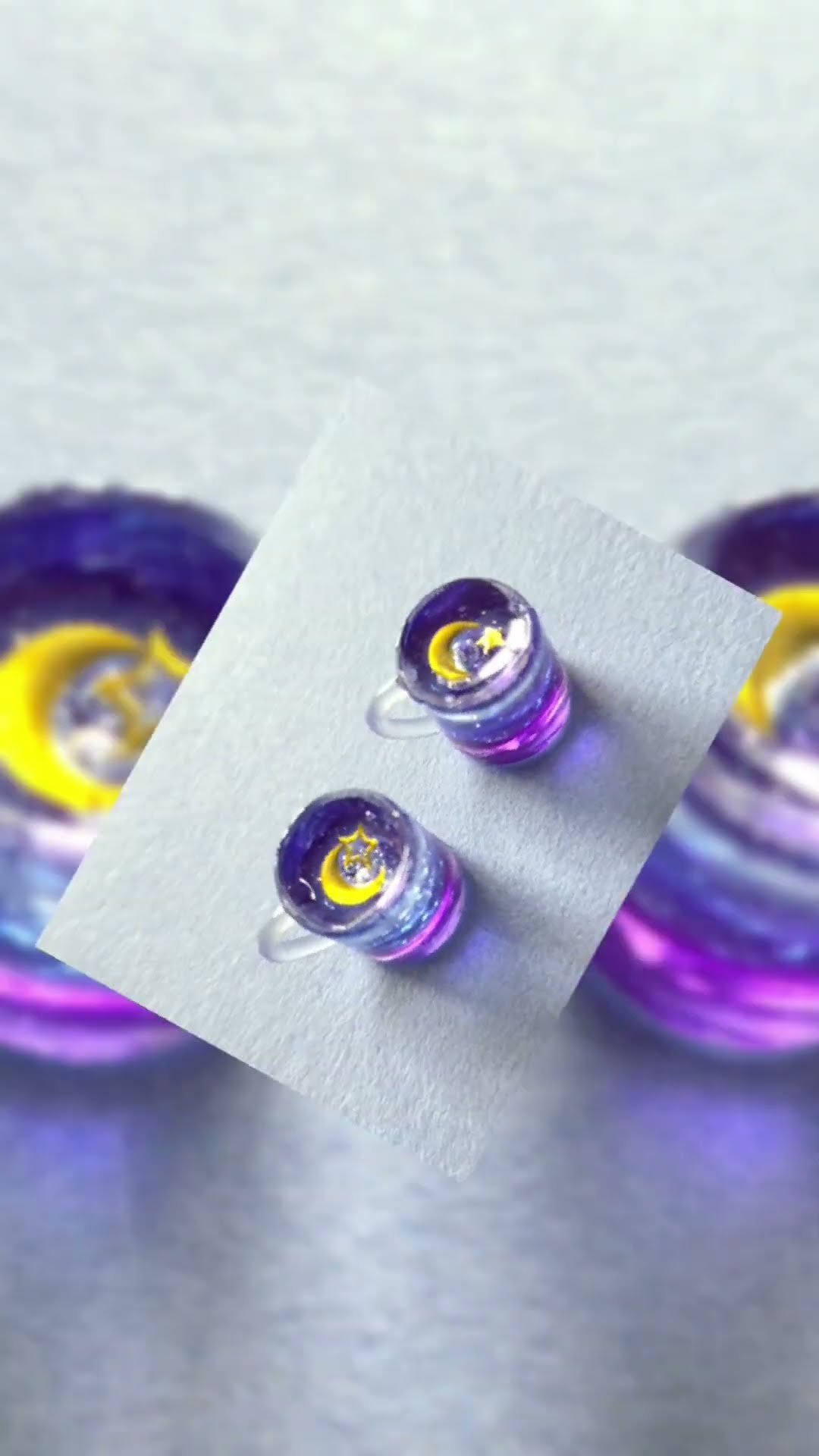 🌙 星空ティーセット ～星降る夜のお茶会～レジンで作ったミニチュア