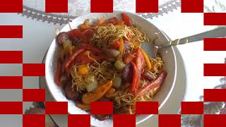 COCINANDO con Edgar Campo Fideos chinos Fritos con chorizo-2020 by COCINANDO CON EDGAR CAMPO 1,813 views 3 years ago 12 minutes, 32 seconds