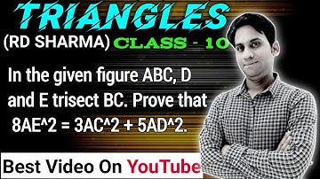 In given Fig. , ABC is a right triangle right angled at B and points D and E trisect BC. Prove that