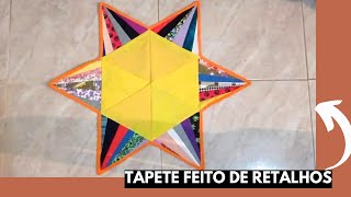 TAPETE FEITO COM RETALHOS!!! REAPROVEITANDO RETALHOS