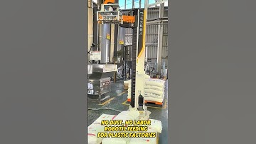 No dust!No labor! Robotic feeding , for plastic factory 😎#depalletizing #palletizer