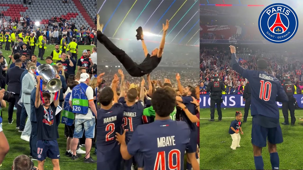 PSG Players & Fans Crazy Celebrations After Winning The Champions League Final Against Inter