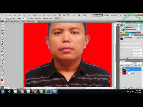 Cara Mengedit Pas Foto  4x6 Background  Merah Untuk Pemula 