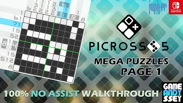 Picross S5 | Mega Puzzles | Page 1 + Tutorial | No Assist | Nintendo Switch