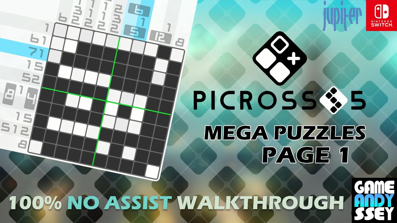 Picross S5 | Mega Puzzles | Page 1 + Tutorial | No Assist