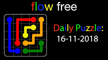 Flow free daily puzzles of November 16, 2018 SOLUTION - Gameplay Walkthrough (iOS & Android)