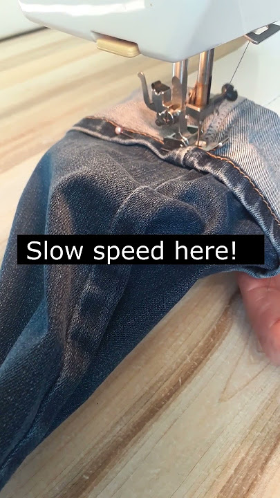 How to Hem Jeans with Keepeing Original Hem