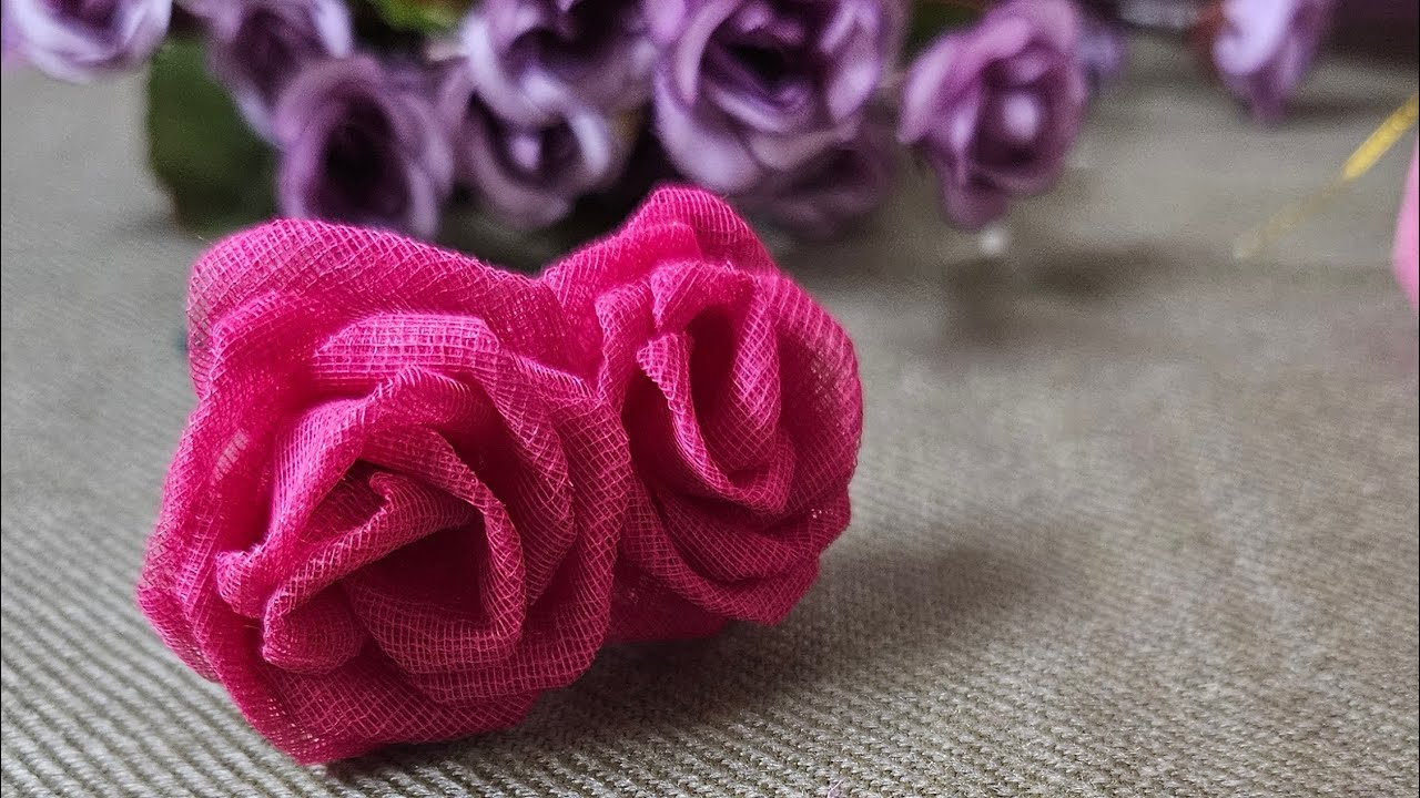 Decorative handmade roses crafted from organdy fabric. 🌹 #handmade # ...