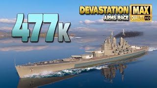 Battleship Devastation: Huge 477k damage thriller  World of Warships