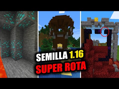 👉LA SEMILLA MAS ROTA DE MINECRAFT 1.16 *Diamantes, spawners, villas y mas* | EmziGamer