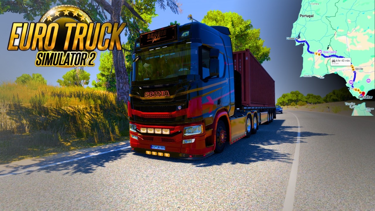 SCANIA SUPER POWER! 🚛 Crossing Iberia (Lisbon to Algeciras) | Ets2 [1.57]