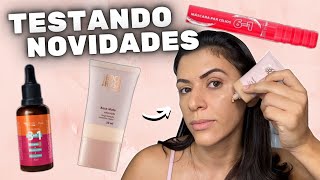 Testando nova Base da Boca Rosa + Produtos Baratinhos Lançamentos Max Love e Ruby Rose