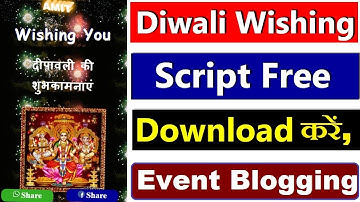 Happy Diwali Php Viral Script for Festival Event Bloggers in Hindi Video