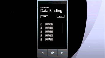 Windows phone 7 Data binding Test