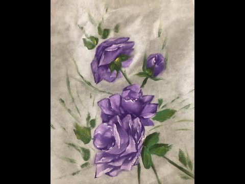 PINTURA DE ROSAS LILÁS - embalagem TNT