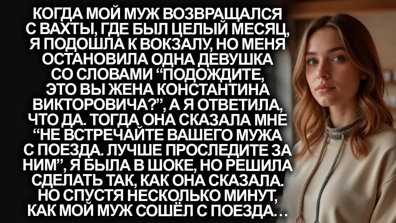 “Не встречайте вашего мужа с поезда. Лучше проследите за ним”, заявила мне женщина на вокзале…