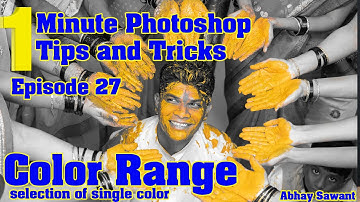 1-minute Photoshop tips and tricks | How to select a single color using Color Range | Ep 27