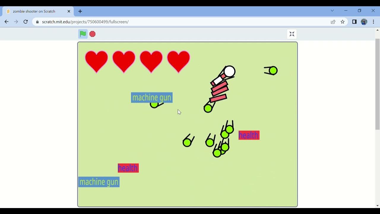 zombie shooter in scratch that i made YouTube
