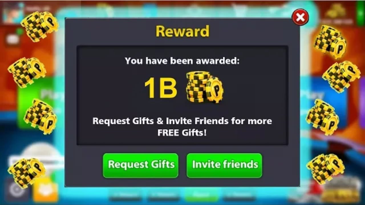 8Ball pool 🎱|| free 1billion coin link reward || latest update trick