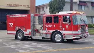 LAFD Engine 72 Responding