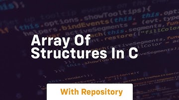 array of structures in c