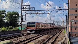 武蔵野線e231系 府中本町駅発車シーン