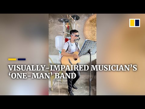 ‘Music is the light of my life’: Visually-impaired musician plays multiple instruments at once