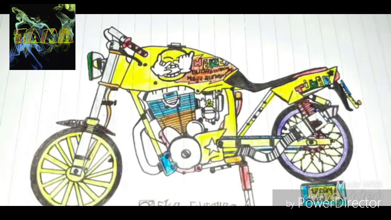 Wow 20 Gambar  Motor  Drag  Versi Kartun  Gani Gambar 