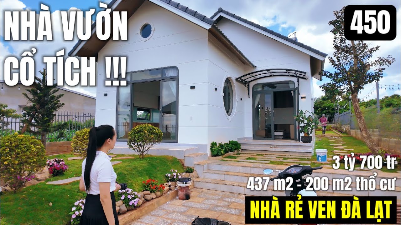 (ĐÃ BÁN)Nhà vườn cổ tích ven Đà Lạt 437 m2 200 m2 thổ cư 3 tỷ 700 tr
