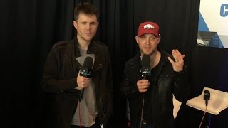 Justin Moore Backstage with Trent Harmon at the ACMs