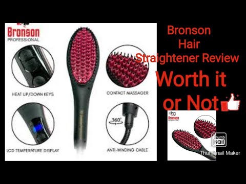 Bronson Hair Straightener Honest Review-Simply straight with ionic brush||Easy  to use - YouTube