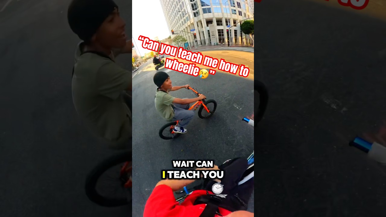 Teaching Kid How To WHEELIE #shorts
