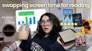 swapping my PHONE screen time with reading