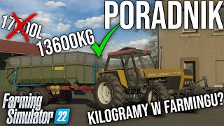 KILOGRAMY I TONY ZAMIAST LITRÓW😍? PORADNIK FS 22 | ADDITIONAL UNITS 😋| JANKUS