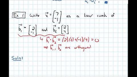 6.2-6.3 Orthogonal Sets, Projections, Matrices--Orthogonal Sets (Video 2)
