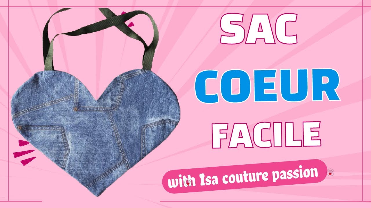 comment coudre un sac cœur tuto patron inclus @IsacouturePassion
