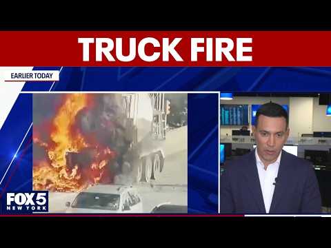 Huge truck fire erupts on Brooklyn-Queens Expressway