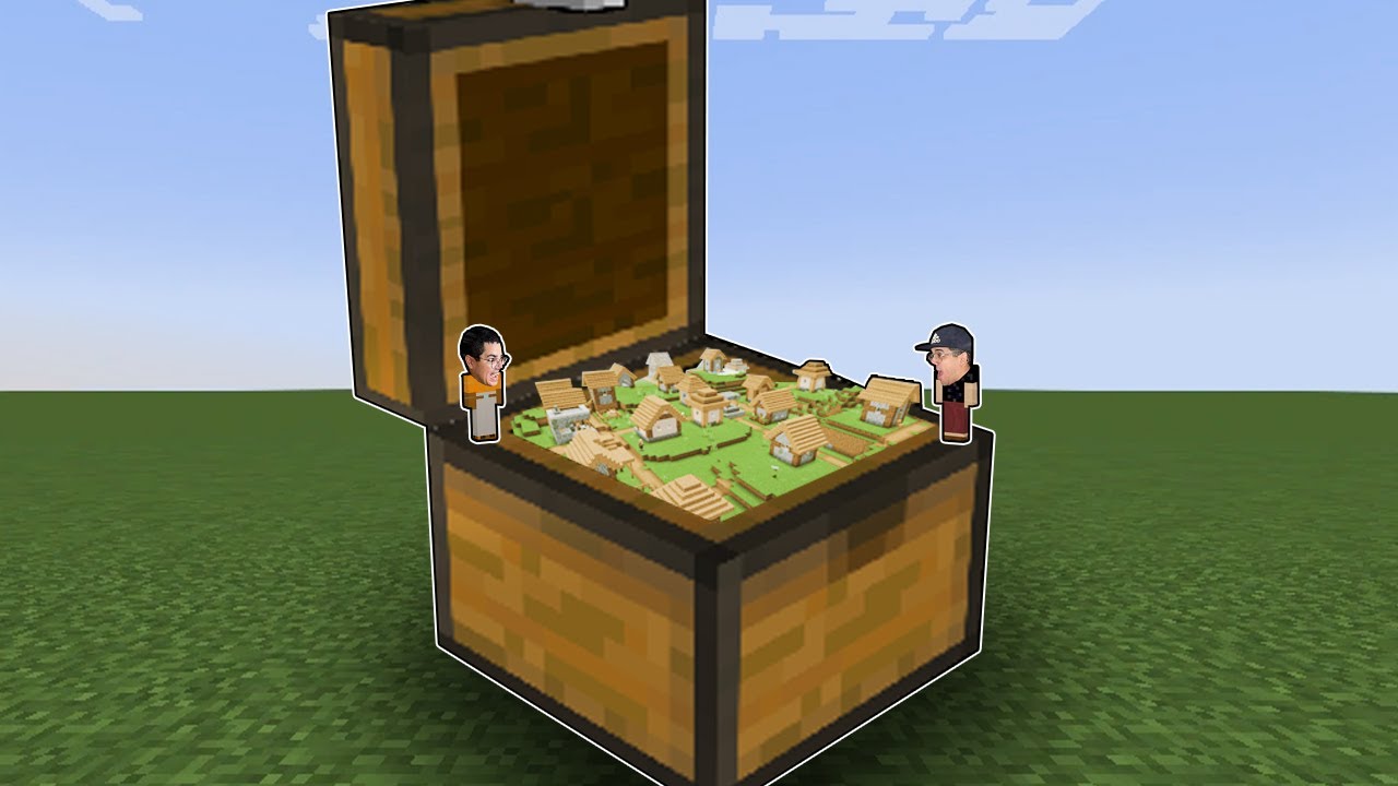 ENTRAMOS NA VILA DENTRO DE UM BAÚ NO MINECRAFT!