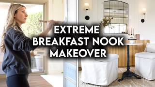 EXTREME BREAKFAST NOOK MAKEOVER | DIY PICTURE FRAME MOLDING