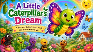 🦋 The Little Caterpillar's Dream | Bedtime Story for Kids| Moral Story About Believing in Yourself 🌈