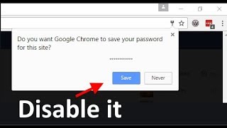 Disable Chrome save password prompt