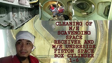 Cleaning Of Main Engine Scavenging Receiver And M/E Underside Piston Space Box 1-6 | Cryzace Vlog
