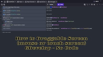 Draggable Screen - Touch/Mouse - GDevelop - No Code
