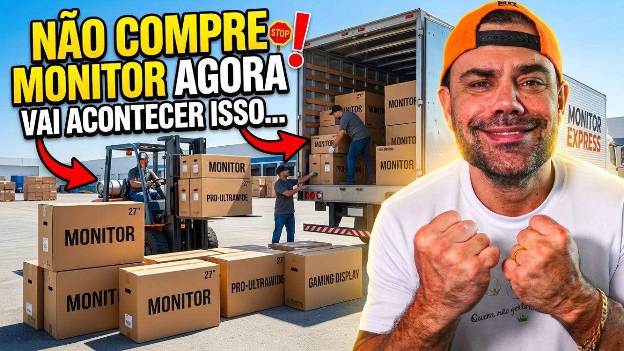 A QUEDA HISTÓRICA CHEGOU! Eu previ em 2025 e agora os monitores estão "de graça"